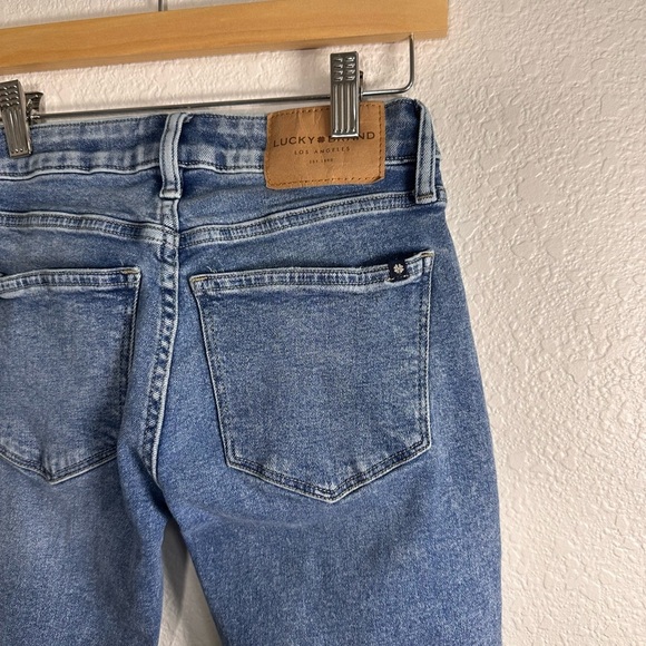 Lucky Brand Ankle Women's Blue Distressed Jeans 24 - Picture 3 of 5
